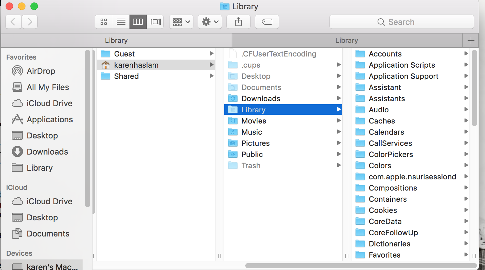 Library for mac